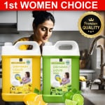 Bliss & Blush Dishwash Liquid Orange 5LTR & Green 5 LTR Combo pack | Safe for Child and Pet Utensils