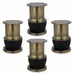 LAPO Stainless Steel Sofa Legs 3 inch, Legs for Furniture Wooden Sofa(Antique Finish) Pack of 4 pcs