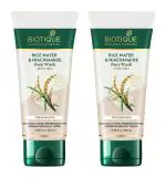 BIOTIQUE RICE WATER & NIACINAMIDE Gel Face Wash 100ml (Pack of 2)