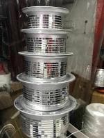 KFT Kitchen Fair Traders Aluminium Bhagona patila set 5 pcs Mirror design premium quality Tope Set with Lid 0.5 L capacity 16 cm diameter (Aluminium)