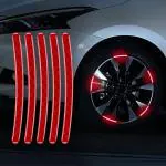 AFFITUDE AUTO ( Red) (20PCS ) Night Reflective Car Bike & Bicycle Rim Reflectors, Safety Warning Stripe Decals Stickers Decoration Compatible with Honda Mobilio