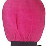 WBC WORLDBEAUTYCARE Moroccan Hammam Exfoliating Dead Skin Removal Bath Body Glove Mitt Original Single Layered Imported (Dark pink)