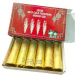 BVC Cold Pyro Party Wedding Marriage Cold Pyro no fire silver golden (pack of 6, battery operated)