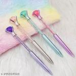 Topgifties Set of 4 crystal diamond gel pen / Crystal diamond glitter pen for kids pack of 4