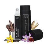 EM5 MFK Oud Unisex Perfume Roll On Alcohol Free Concentrated Oil Warm Spicy Oud Aromatic, 10 ml