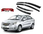 Auto E-Shopping Chrome Line Door Visor for Chevrolet Sail Set of 4 Pieces