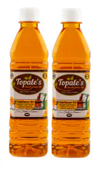 Topales Premium Lakdi Ghana Cold Pressed Sunflower Oil 1000ml |Sunflower Oil PET Bottle |pack of 2
