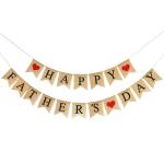 Festiko Happy Father's Day Banner With Red Heart Sign, Fathers day Decoration Items