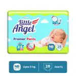 Little Angel Premier Baby Diaper Pants, New Born - 28 Count
