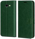 Niger Samsung Galaxy J4 Plus Olive Green Leather Scratch Proof Mobile Back Flip Cover Cases with Holder