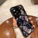 SUNNY FASHION Stylish Glitter Soft Silicone Mobile Women Teen Girls Back Case Cover for iPhone 13 (Black)