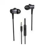 Ekus Mi Earphones Basic with Mic, Ultra Deep Bass & Metal Sound Chamber (Black)