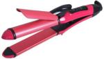 FunMart 2 IN 1 Hair Straightener Curler Hair Straightener (Pink)