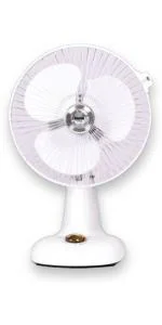 Santosh Sandy High Speed 9 Inch White 225 mm Energy Saving 3 Blade Table Fan (Milky White, Pack of 1)
