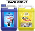 B&B BLISS & BLUSH 5LTR Dish And Toilet wash 5LTR Front Load Liquid with Kitchen Cleaner Dish And Toilet Cleaning Gel Yellow