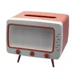 Amour Plastic Phone Holder with Tissue Box, TV Shaped Tissue & Smartphone Holder, Versatile (Pink)