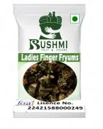 RUSHMI Ready to Fry Sun Dried Ladies Finger Fryums | Vendakai Vathal | Okra / Bhindi Fryums