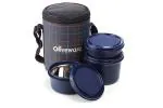 SOPL-OLIVEWARE Leak Proof Blue Stainless Steel Lunch Box with Bag - 1350 ml