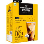 COLOMBIANBREWCOFFEE 3 in 1 Cappuccino Cafe Latte, Instant Coffee Powder Premix, 10 Sachets Box Pack of 2