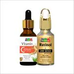 SebonCare Vitamin C Serum and 24K Gold Retinol Face Serum Combo - 20 ml