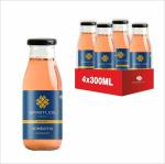 Spiritude Kombucha Tea SCOBY Probiotic Drink Made with Real Fruit Roseberry 300 ml (Pack of 4)