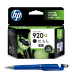 HP 920XL Black Original Ink Cartridge With ITGLOBAL 3in1 Multi-Function Pen