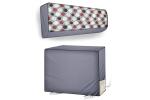 The Furnishing Tree Daikin FTKL35 1 Ton Grey Abstract PVC Indoor and Outdoor Split AC Cover Set (24.1 x 82.5 x 1 cm) (TFT_Split_Daikin48_In1_Out1_Grey_N88)