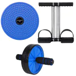 Fitness Combo Tummy Trimmer With Ab Wheel and Tummy Twister Ab Exercise Fitness Accessory Kit