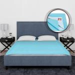 BeyBee Bed Protector for Double Bed King & Queen Size (Sea Blue, Double Bed Size- 200cm x 260cm)