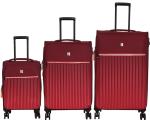 it luggage The Lite-Red-Set of 3-79cm,69cm & 54cm Expandable Soft case 8 Wheel Trolley Bag Luggage Trolley with Wet Pouch Large Suitcase Check-in Luggage