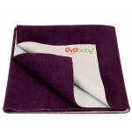 OYO Baby Waterproof Bed Protector Baby Dry Sheet, Medium, Plum (70 cm x 100 cm)