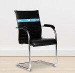 Teal Oscar S type Visitor Chair - Black