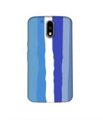 Casotec Blue Shade Rainbow Design 3D Printed Hard Back Case Cover for Motorola Moto G4 Plus