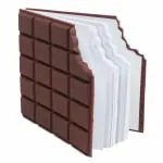 AMB Chocolate Shaped Personal Desk Notepad Memo Book Small Diary (Brown)