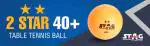 Stag Iconic 2 Star Orange Table Tennis Ball Pack of 12 Durable & High Performance Balls for Competitive Players