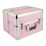 Clarabae Makeup Vanity Box for Women Professional Vanity Case With Mechanical Lock Multipurpose Travel Makeup Cosmetic Vanity Box Organizer For Makeup Artist (Pink)