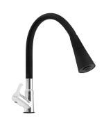 Prestige Fusion Brass Flexible Swan neck Tap Black With 360 degree swivel spout dual flow Flexible