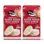 WiseCrack|Organic Rice Cakes - Super Seeds (Organic)|Gluten Free, No transfat, No Oil, No Cholestrol|125g each|Pack of 2
