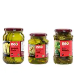 Neo Foods Sandwich Stackers 480g, Burger Chips 350g & Sliced Jalapenos 350g(Each 1)