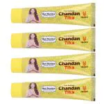Hari Darshan Premium Chandan Tika Tube Paste -Pack of 4-50g Each | Yellow Kumkum Sandalwood Tilak for Daily Pooja, Hawan | Chandan Tilak Tube Paste for Puja