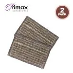 TRIMAX Cotton Thread Lining Luxury Bath Rug Ultra Absorbent Non- Reversable Machine Washable Anti-Skid Thread Backing Mat for Bathrooms/Showers/Doormats(60x40 Inch, GREEN )-Pack Of 02