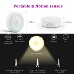 NORIDY upgreded Motion Sensor Light for Home with USB Charging Wireless Self Adhesive LED Magnetic Motion Sensor Light for Kitchen | Automatic Night Light OnOff Sensor Lamp for Bedroom(Pack of 3)