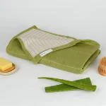 Doctor towels it's safe World'S First Aloe Vera Yarn Bath Towel Patented Doublecloth Design Anti-Allergenic Towel (Pack Of 1 - Aloe Green) Giftable Canister Packaging