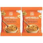 The. SuperFood. Factory Instant Noodles (170g) Chilli Garlic | No Maida | No MSG | High Protein | High Fiber | Cholesterol Free | Not Fried | Korean noodles | Ramen (85gm x 2 )