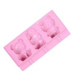TPV TRENDING PRODUCTS VILLA Pink Silicone 3 Cavities Bpa Free Popsicle Homemade Ice Cream Bar Mold