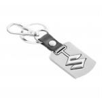 Blue Aura Kairos Silver Metal Suzuki Key Chain