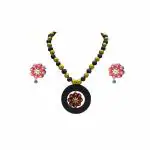 Creative Canal Ethnic Handmade Terracotta Necklace and Earrings Jewellery Set for Women