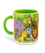 Whats Your Kick Animal Wallpaper Elephant Printed Ceramic Black Coffee Mug 325 ML