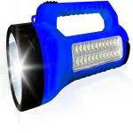 Pick Ur Needs SOLAR Primium Quality Led Rechargeable Torch 30 Watt + 24 SMD Side Light Torch 4 hrs Torch Emergency Light (Blue)