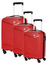 KAMILIANT KAM-ROCKLITE Polypropylene Luggage Set of 3 Trolley Bags (55 cm+ 68 cm+ 79 cm) (Red)